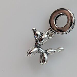 Sterling Silver Balloon Dog Dangle Charm